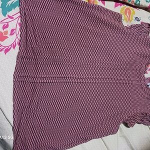Elle Purple Textured Blouse